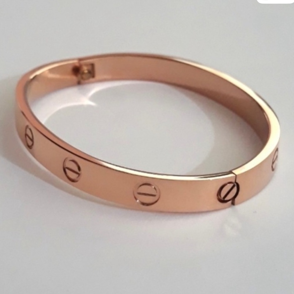 Screwdriver Love Rose Gold Bangle Bracelet Luxury No Stones